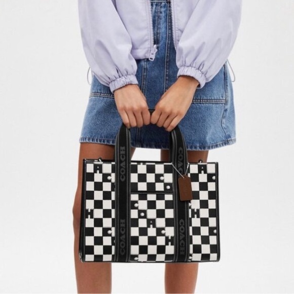 Coach Smith Tote With Checkerboard Print CR101 - Picture 1 of 9